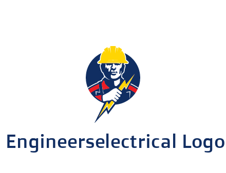man holding electric bolt energy logo
