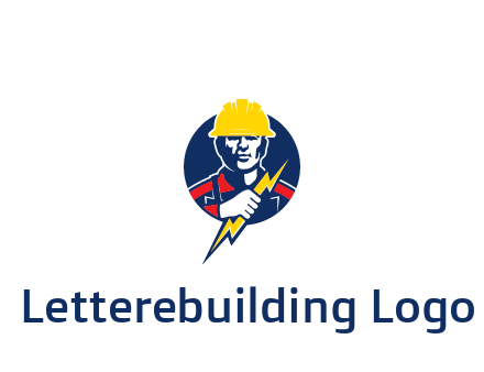 man holding electric bolt energy logo