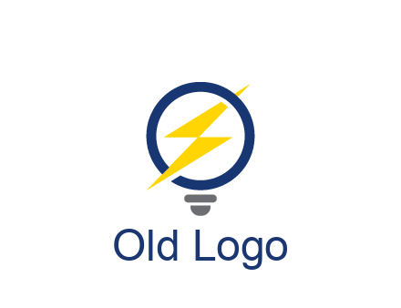 lightning in light bulb energy logo