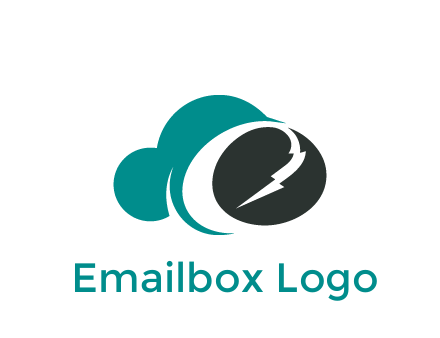 electric bolt with cloud energy logo