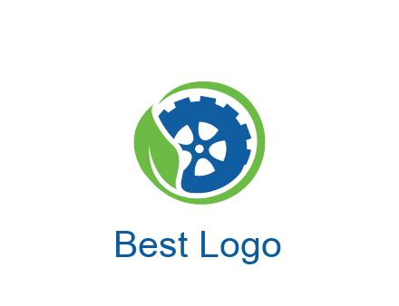 leaf around tire environmental logo