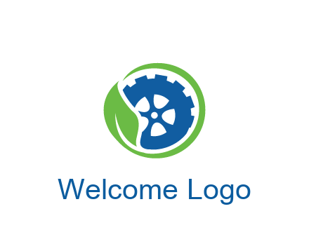 leaf around tire environmental logo