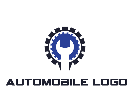 negative spacing of wrench in gear engineering logo