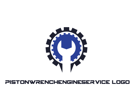 negative spacing of wrench in gear engineering logo