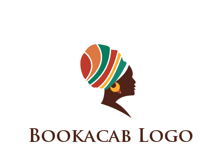 woman wearing Gele fashion logo 