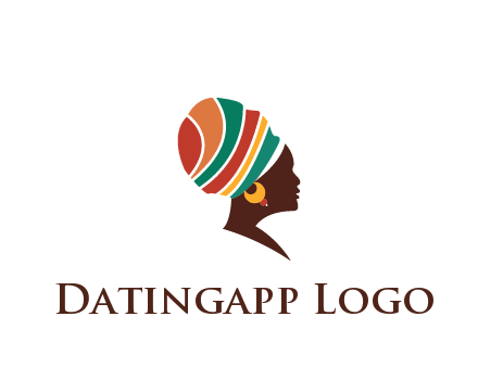 woman wearing Gele fashion logo 