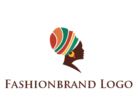 woman wearing Gele fashion logo 