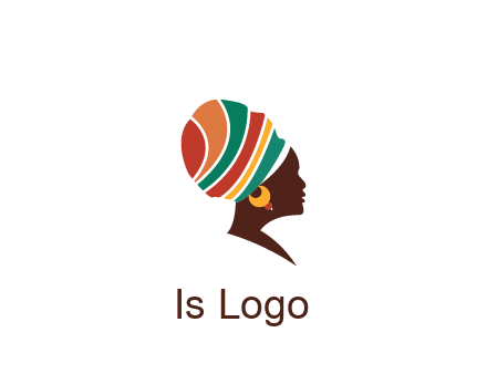 woman wearing Gele fashion logo 