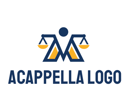 letter M forming balance legal logo