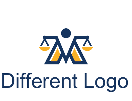 letter M forming balance legal logo
