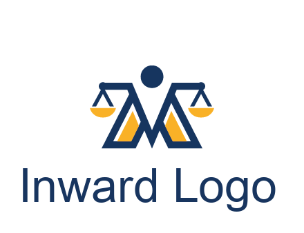 letter M forming balance legal logo