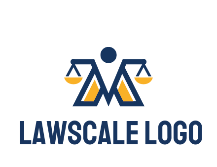 letter M forming balance legal logo