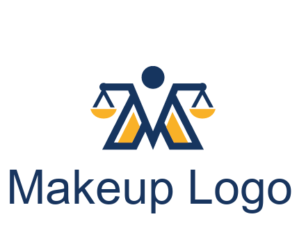 letter M forming balance legal logo