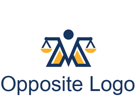 letter M forming balance legal logo