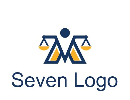 letter M forming balance legal logo