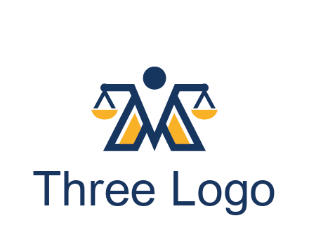 letter M forming balance legal logo