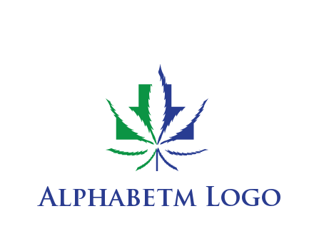negative spacing of CBD leaf in aid medical logo