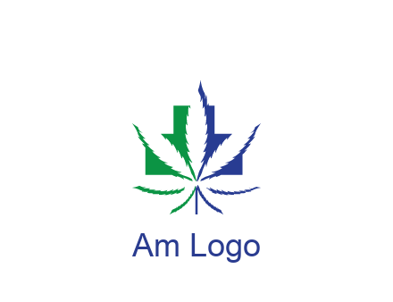 negative spacing of CBD leaf in aid medical logo
