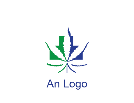 negative spacing of CBD leaf in aid medical logo