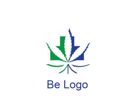 negative spacing of CBD leaf in aid medical logo