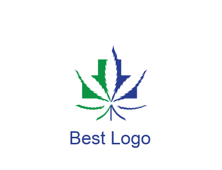 negative spacing of CBD leaf in aid medical logo