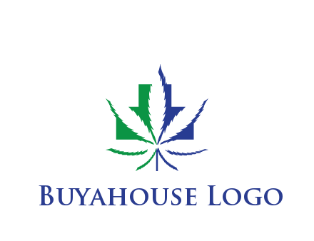 negative spacing of CBD leaf in aid medical logo