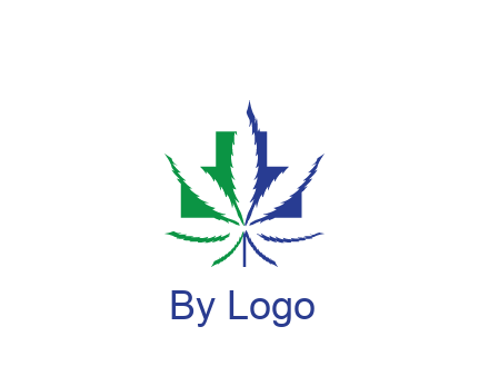 negative spacing of CBD leaf in aid medical logo