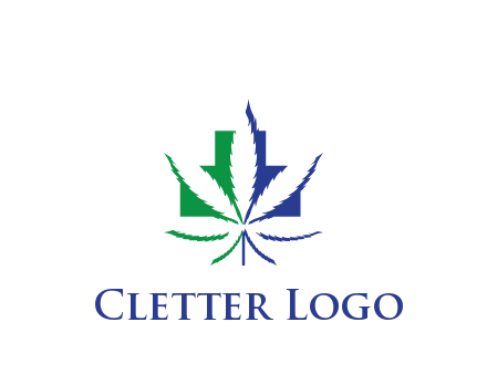 negative spacing of CBD leaf in aid medical logo