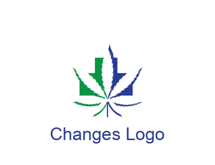 negative spacing of CBD leaf in aid medical logo