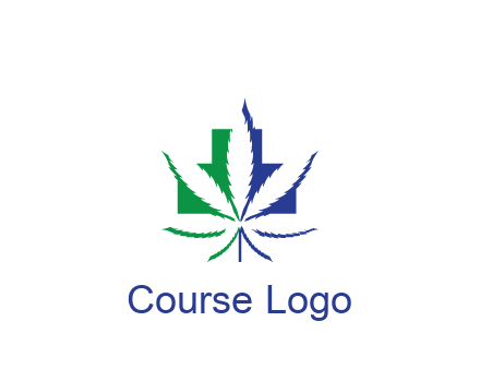 negative spacing of CBD leaf in aid medical logo