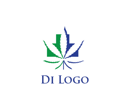 negative spacing of CBD leaf in aid medical logo