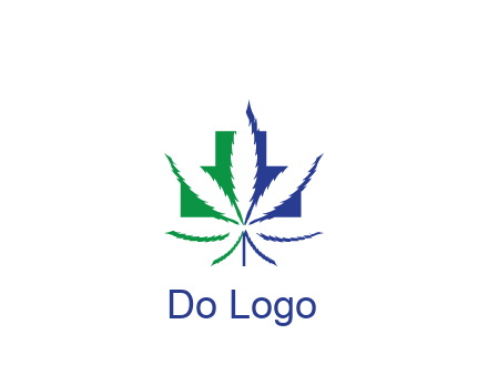 negative spacing of CBD leaf in aid medical logo