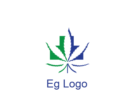 negative spacing of CBD leaf in aid medical logo