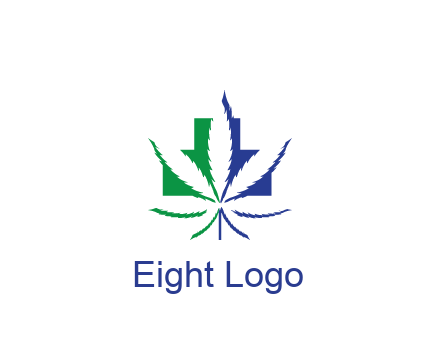 negative spacing of CBD leaf in aid medical logo