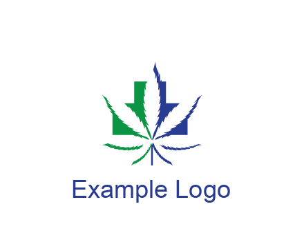 negative spacing of CBD leaf in aid medical logo