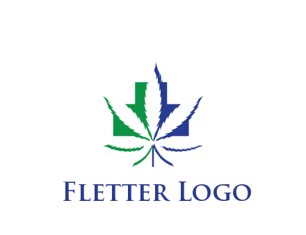 negative spacing of CBD leaf in aid medical logo