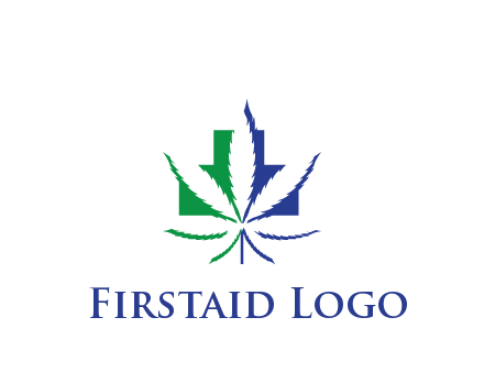 negative spacing of CBD leaf in aid medical logo