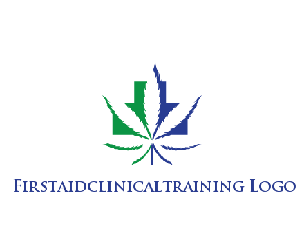 negative spacing of CBD leaf in aid medical logo