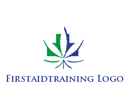 negative spacing of CBD leaf in aid medical logo