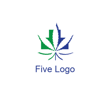negative spacing of CBD leaf in aid medical logo