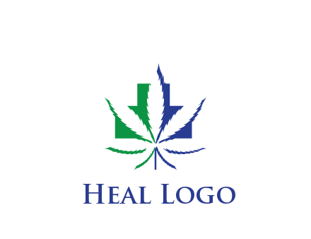 negative spacing of CBD leaf in aid medical logo