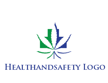 negative spacing of CBD leaf in aid medical logo