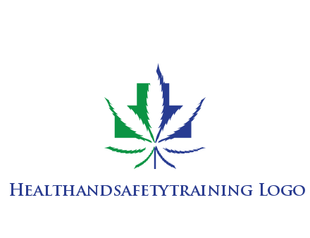 negative spacing of CBD leaf in aid medical logo