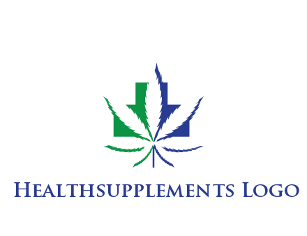 negative spacing of CBD leaf in aid medical logo