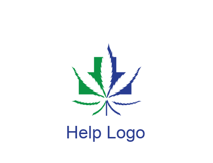 negative spacing of CBD leaf in aid medical logo