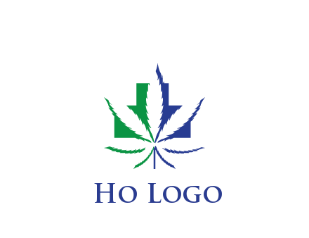 negative spacing of CBD leaf in aid medical logo