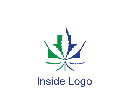 negative spacing of CBD leaf in aid medical logo