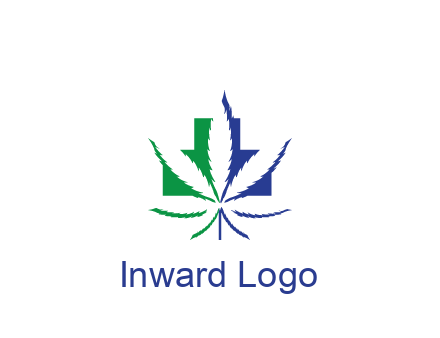 negative spacing of CBD leaf in aid medical logo