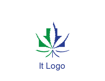 negative spacing of CBD leaf in aid medical logo
