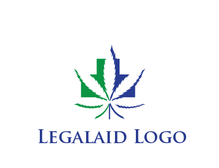 negative spacing of CBD leaf in aid medical logo